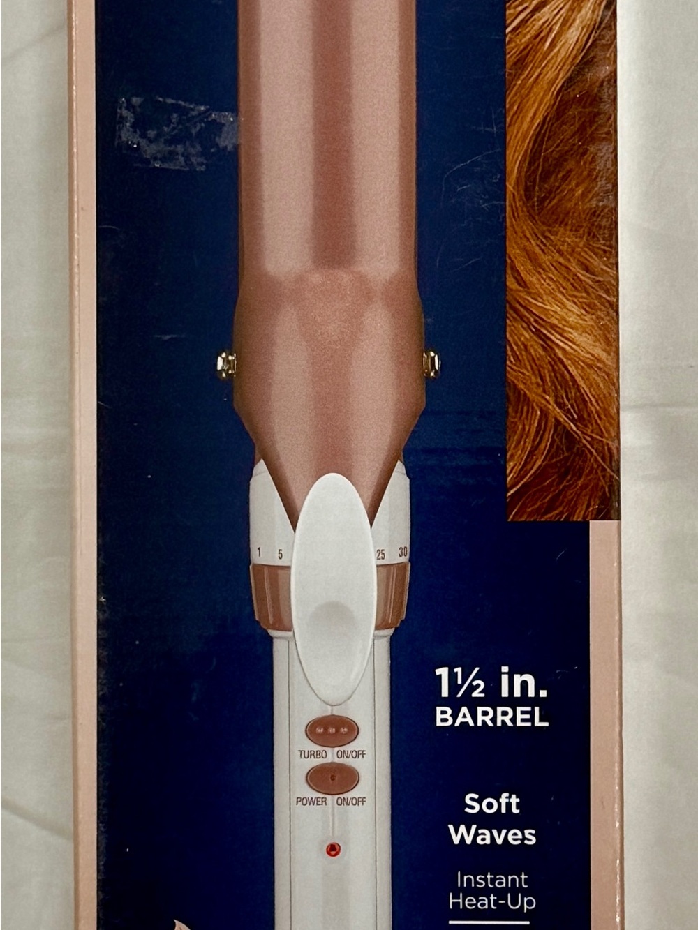 1½ in. Curling Iron for Soft Waves - Rose Gold and White. Open box. Like new.